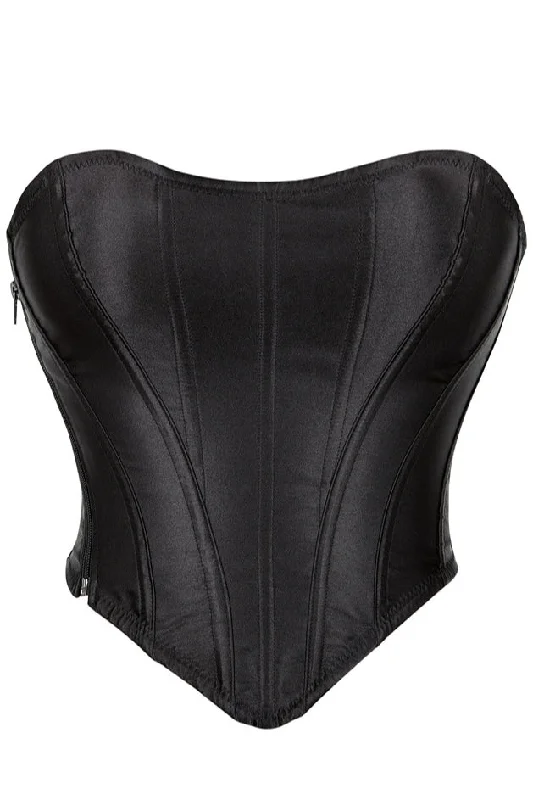 Black Strapless Steel Boned Bustier Corset Top