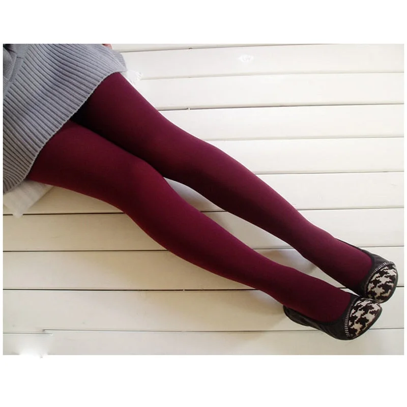 1Pc Wine Red Female Tights Woman