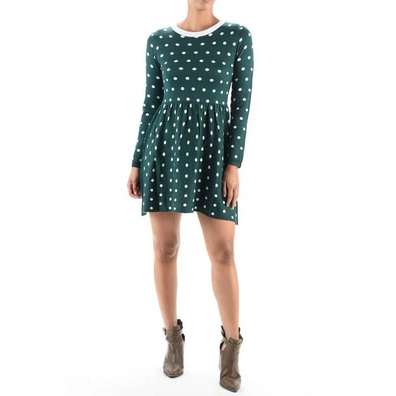 Baby Doll Polka Dot Patterned Sweater Dress MK3447 (S-L)