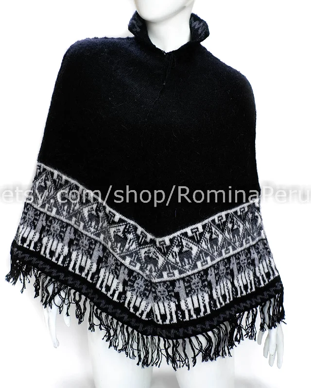 Cozy Alpaca Poncho for Women