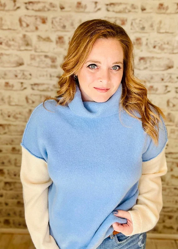 Turtleneck Block Sweater