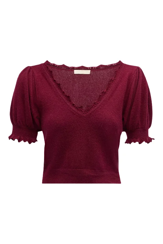 Ulla Johnson Polline Top in Malbec