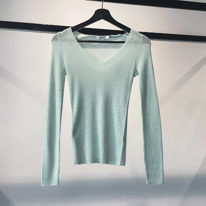 Vince Slim Rib V-neck Sweater