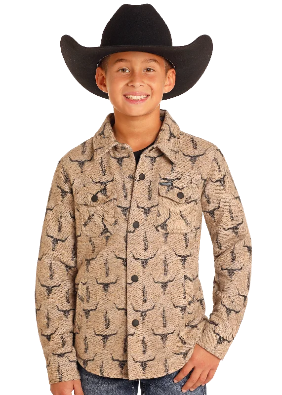 Boy's Rock & Roll Cowboy Shirt Jacket #BK92C04318