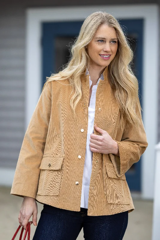 Courtney Jacket in Camel Corduroy