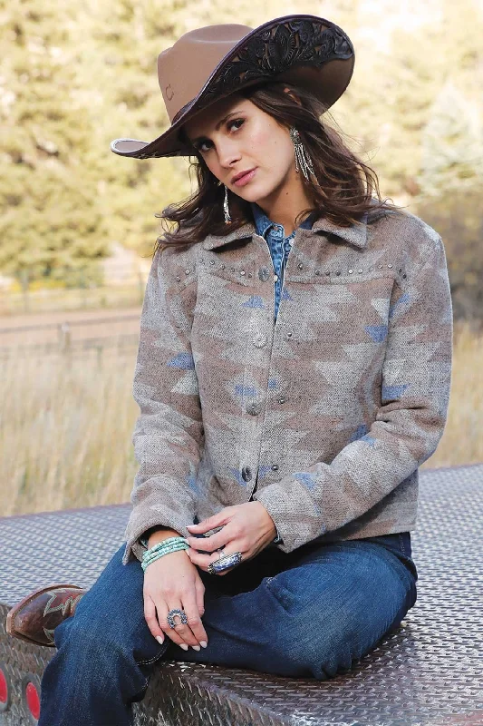 Cruel Women’s Tweed Tan Trucker Jacket