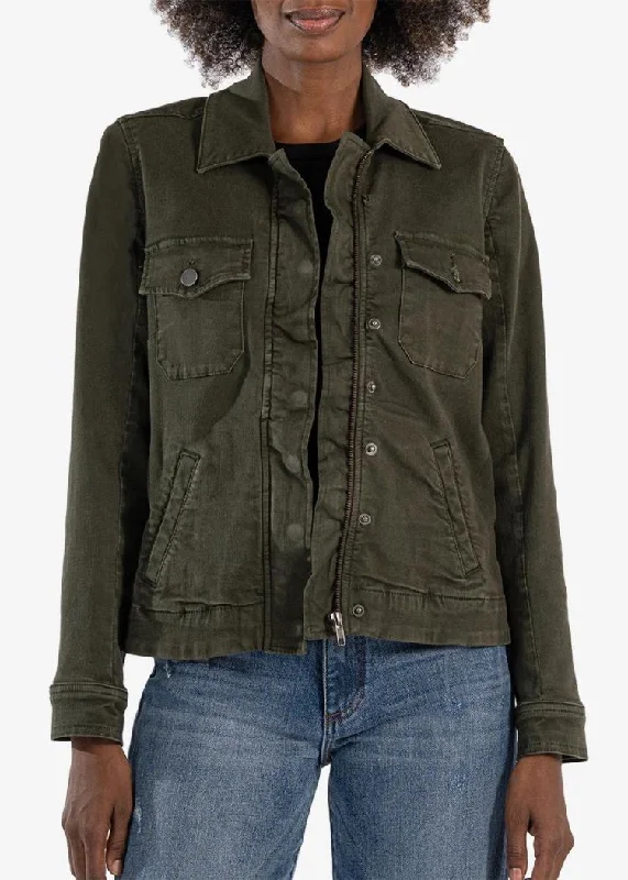 KUT Amanda Boxy Jacket- Military