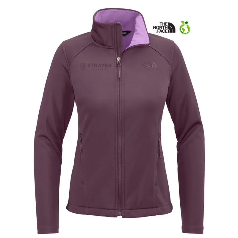 NEW STRAYER The North Face® Ladies Chest Logo Ridgewall Soft Shell Jacket - TNF Blackberry Wine