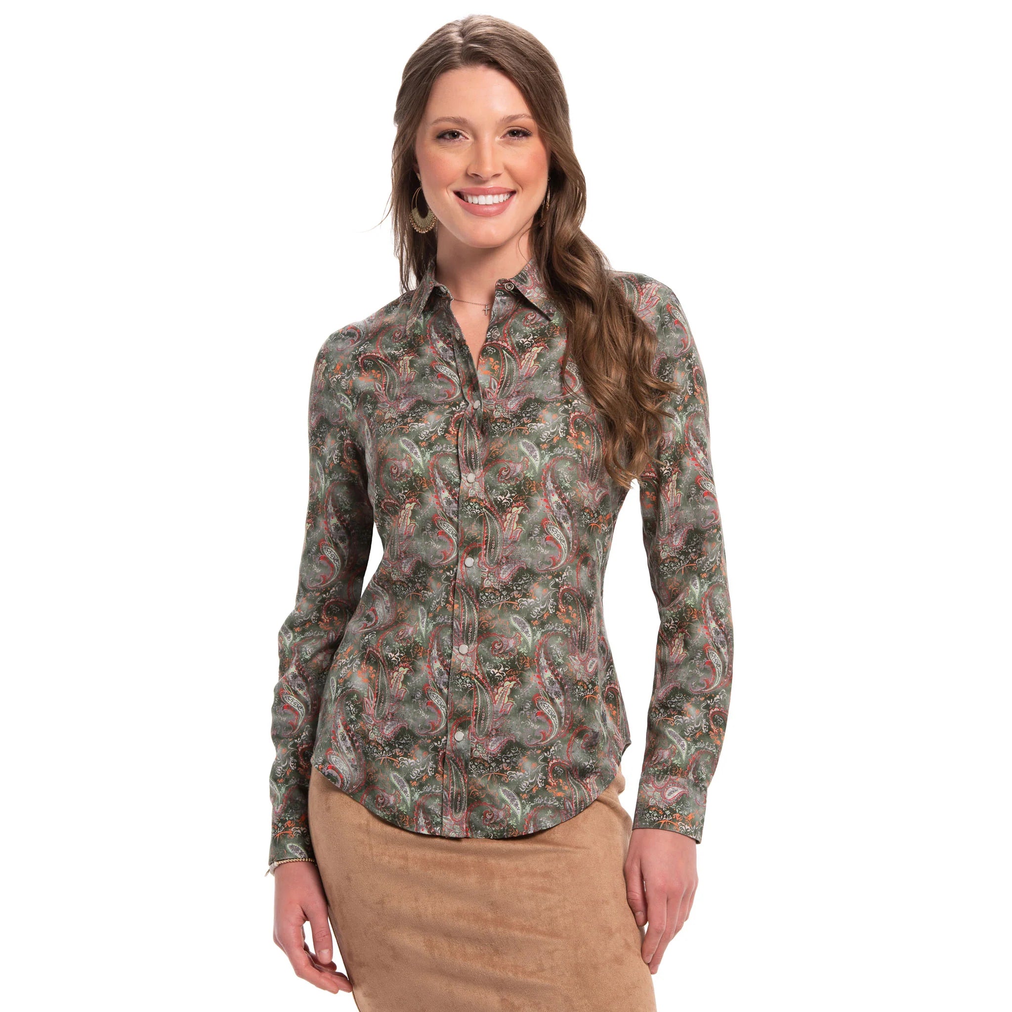 Madison Creek Claire Paisley Print Shirt