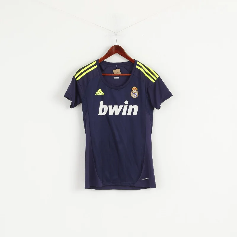 Adidas Real Madrid Women M Shirt Blue Football Club Ozil #10 Jersey Top