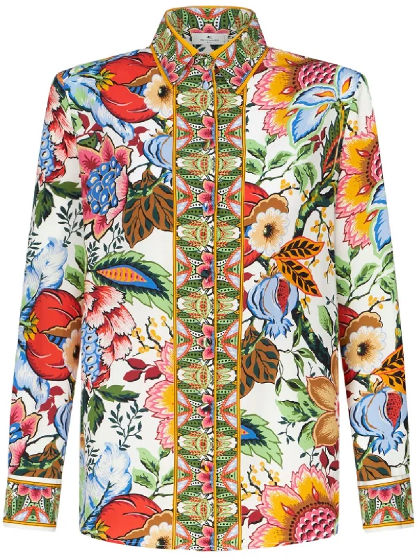 ETRO Feminine Multicolor Printed Silk Shirt for Spring/Summer 2024