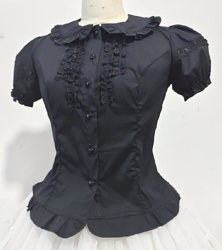 black short-sleeved shirt