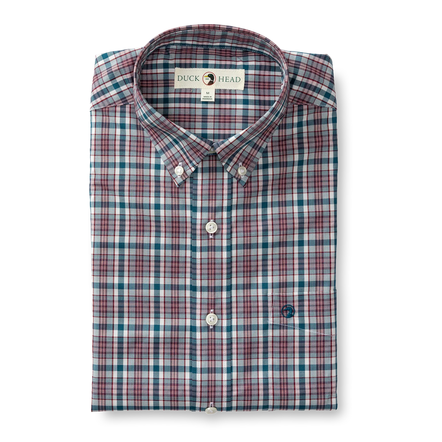 Duck Head Performance Poplin Sport Shirt Wallace Plaid