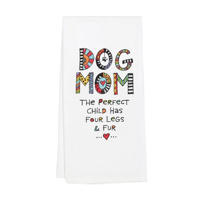 Embroidered Dog Mom Tea Towel by Our Name is Mud