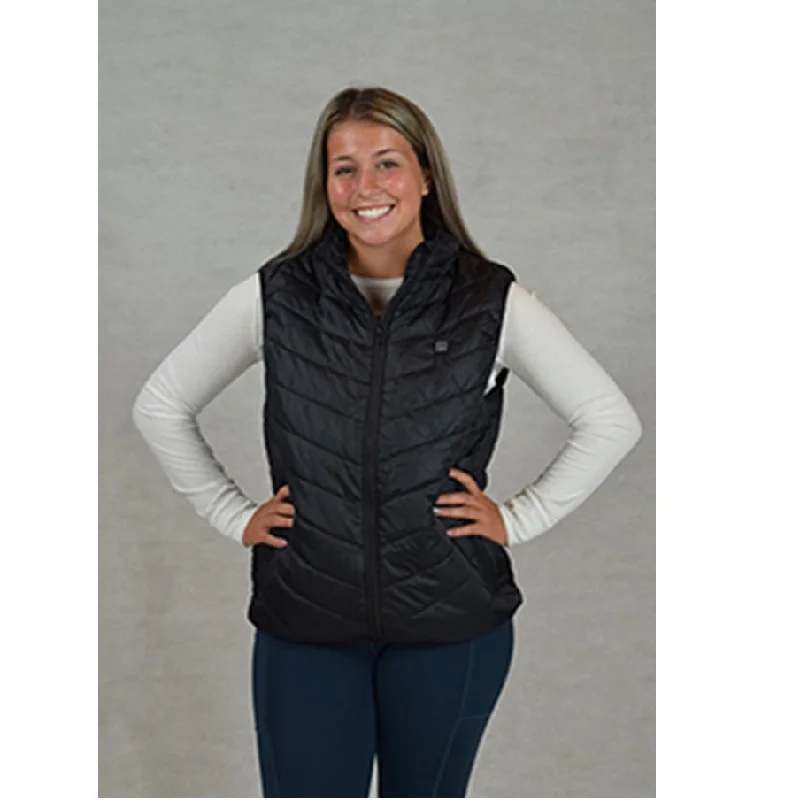 Soleil Heated Black and Navy Blue Vest with 3 Heat Settings Unisex