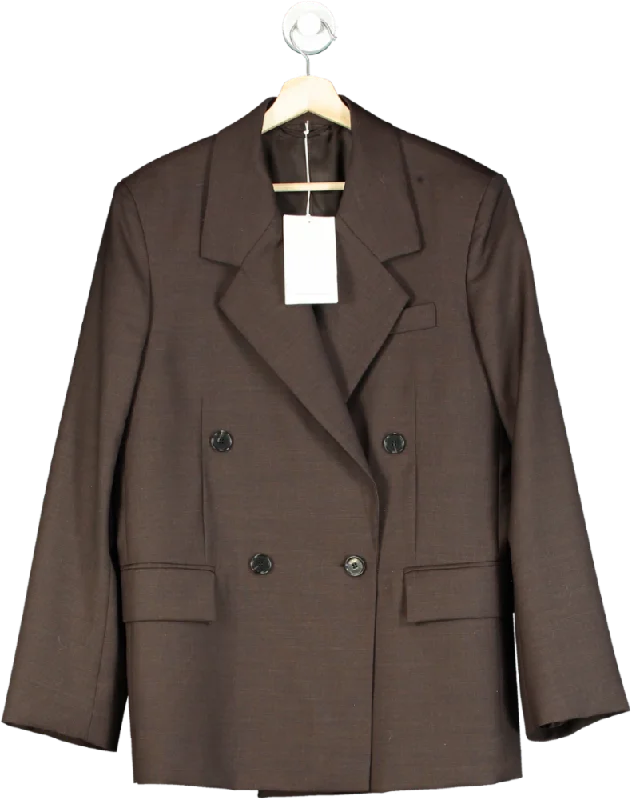 COS Brown Double-Breasted Blazer EU 42 UK 14