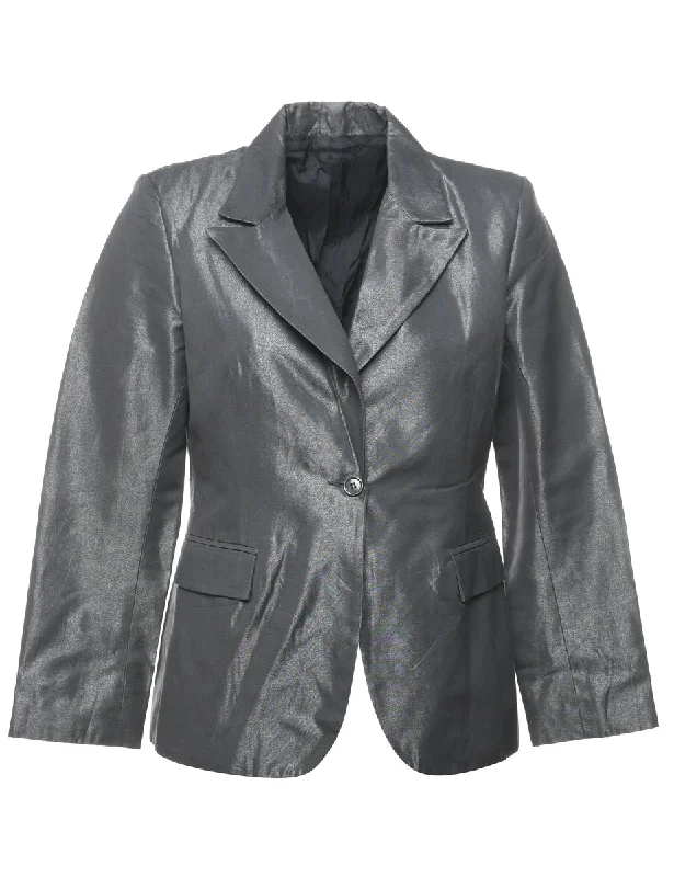 Dark Grey Shiny Blazer - M