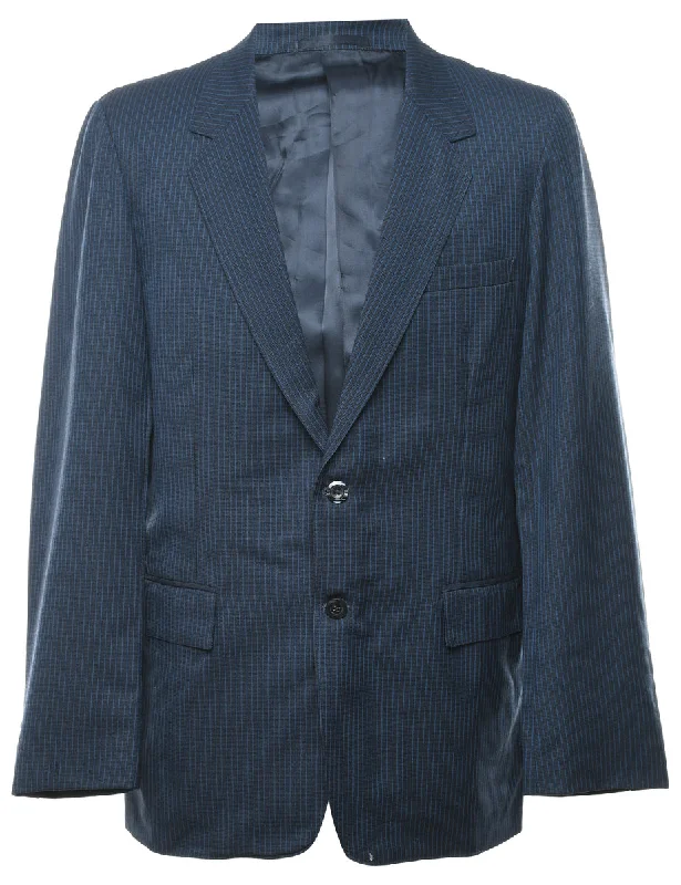 Striped Navy Classic Blazer - L