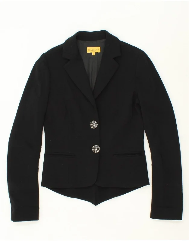 ROMEO GIGLI Womens Milano 2 Button Blazer Jacket IT 42 Medium Black