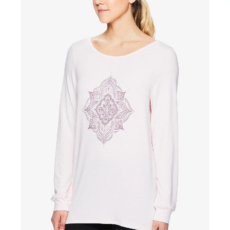 Gaiam Women's Hailey Graphic Long-Sleeve T-Shirt Peach Size Large