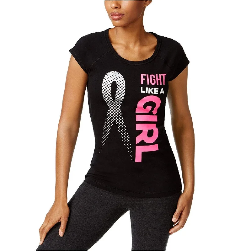 Ideology Women's Breast Cancer Research Foundation Short-Sleeve Graphic T-Shirt Size Extra Small - Black - X-Small