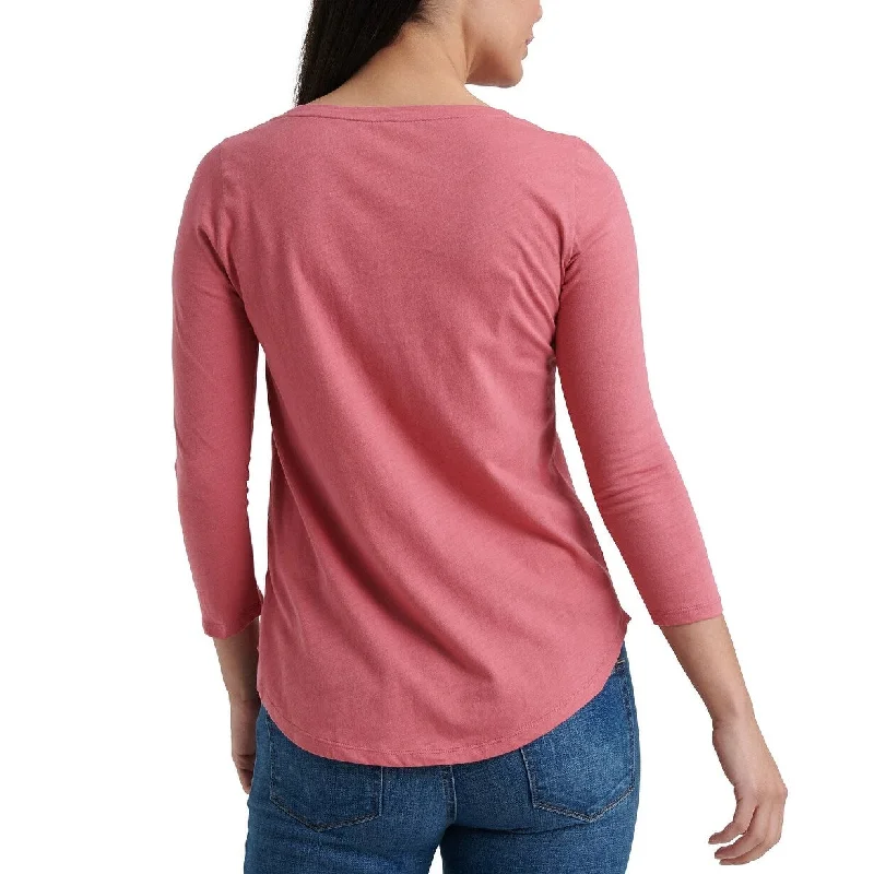 Lucky Brand Women's Lotus Long Sleeve T-Shirt Pink Size X-Small