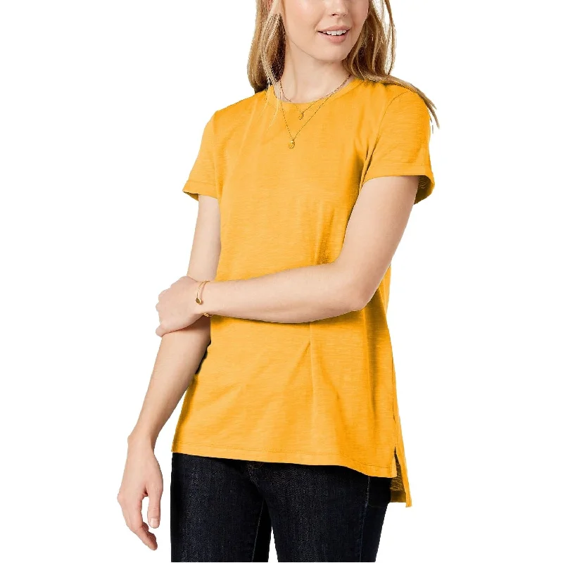 Maison Jules Women's High-Low T-Shirt Chrome Yellow Size Extra Small - X-Small