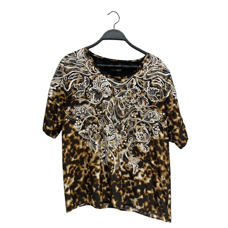 roberto cavalli/T-Shirt/38/Animal Pattern/Silk/BRW/