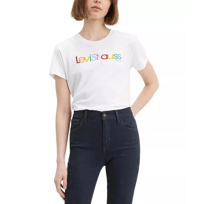 Levi's Women's Perfect Cotton Logo T-Shirt White Size X-Small