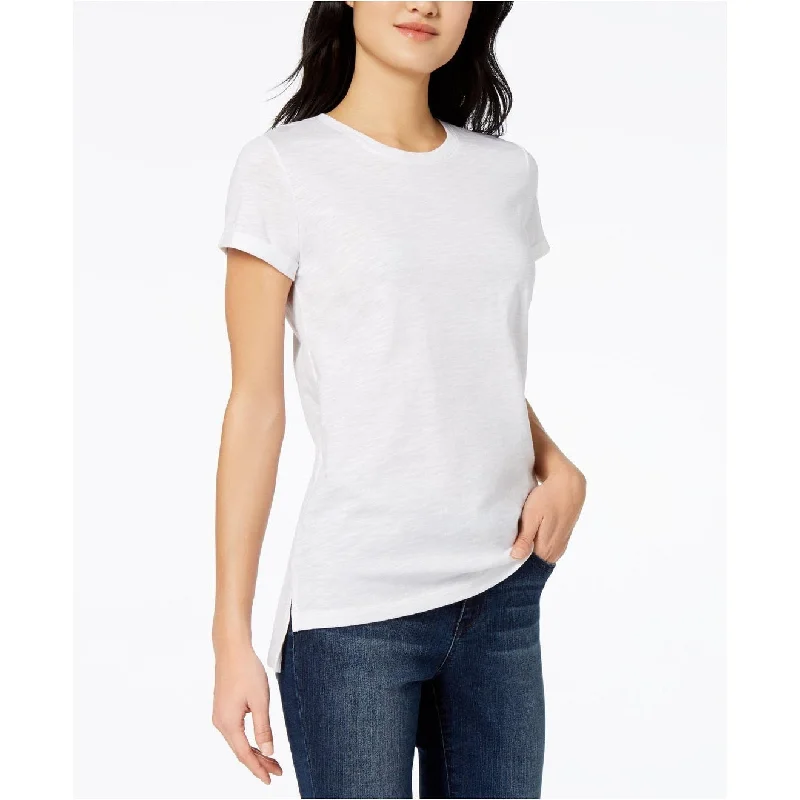 Maison Jules Women's High-Low T-Shirt White Size Large