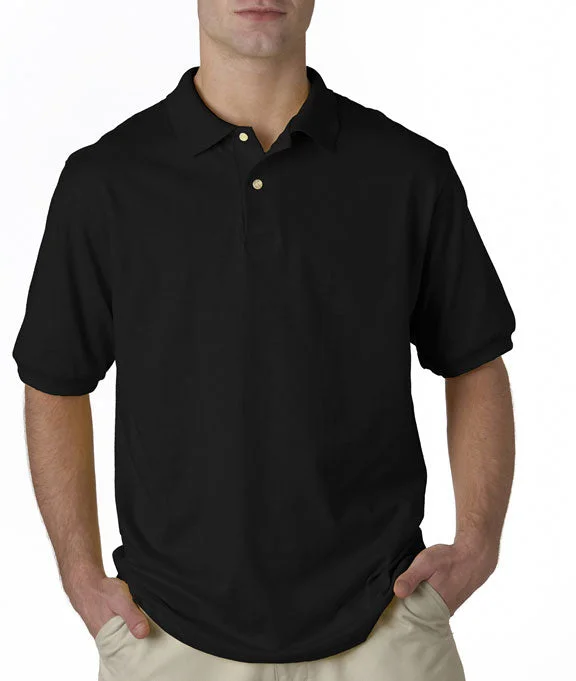 054X - Hanes Adult ComfortBlend EcoSmart® Jersey Polo Shirt | Black