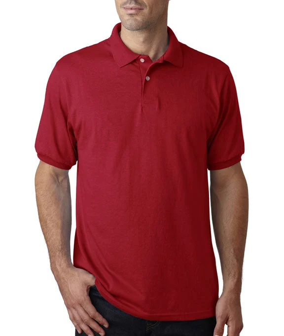 054X - Hanes Adult ComfortBlend EcoSmart® Jersey Polo Shirt | Deep Red