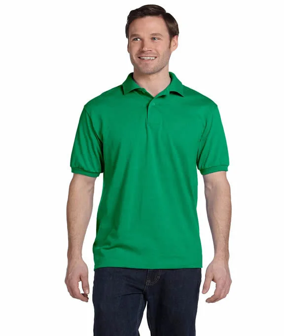 054X - Hanes Adult ComfortBlend EcoSmart® Jersey Polo Shirt | Kelly Green