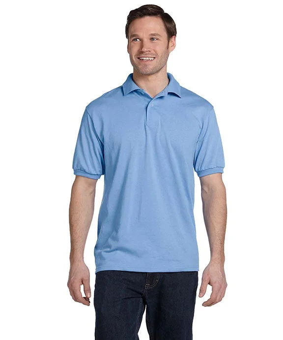 054X - Hanes Adult ComfortBlend EcoSmart® Jersey Polo Shirt | Light Blue