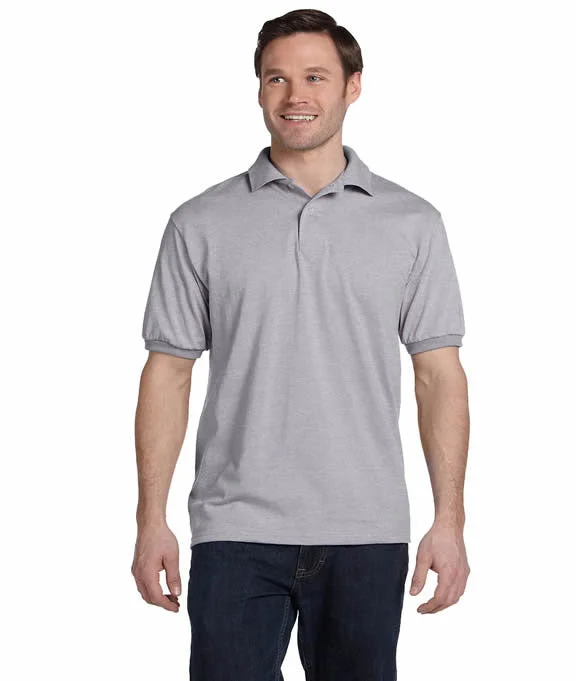 054X - Hanes Adult ComfortBlend EcoSmart® Jersey Polo Shirt | Light Steel