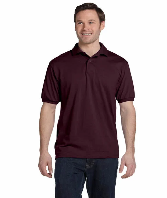 054X - Hanes Adult ComfortBlend EcoSmart® Jersey Polo Shirt | Maroon