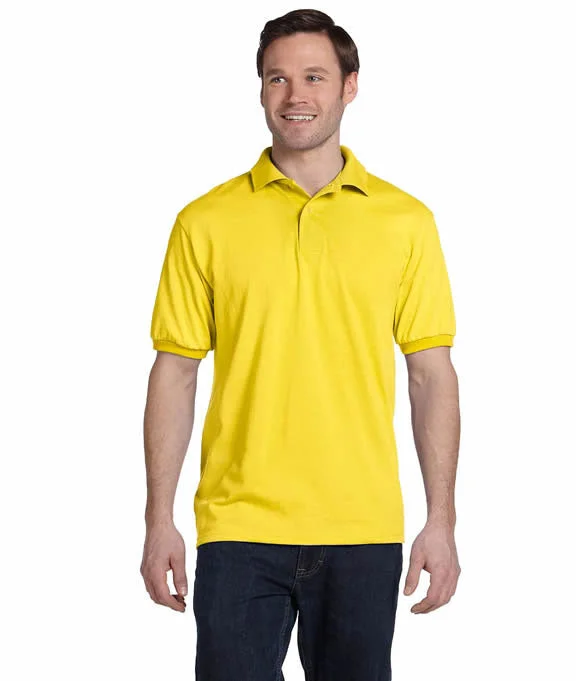 054X - Hanes Adult ComfortBlend EcoSmart® Jersey Polo Shirt | Yellow