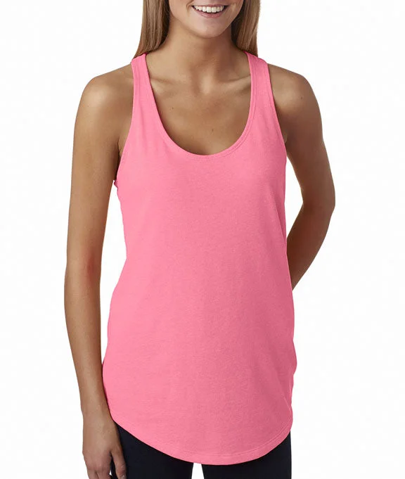 6933 - Next Level Ladies The Terry Racerback Tank Top | Neon Heather Pink