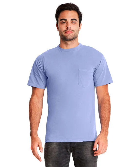 7415 - Next Level Adult Inspired Dye Crew Pocket Tee | Peri Blue