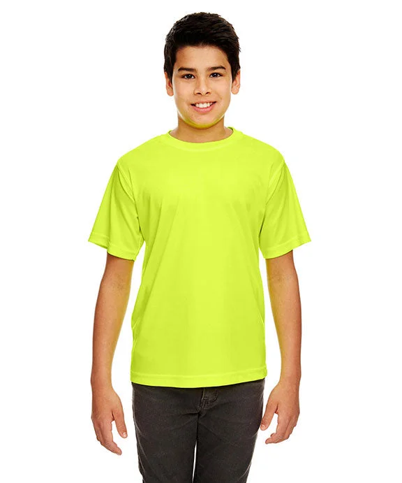 8420Y - UltraClub Youth Cool & Dry Sport Performance Interlock T-Shirt | Bright Yellow