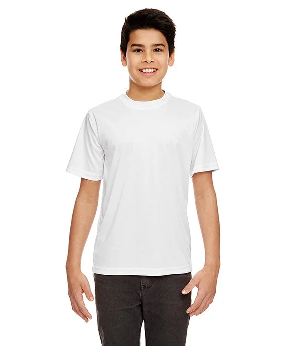 8420Y - UltraClub Youth Cool & Dry Sport Performance Interlock T-Shirt | White