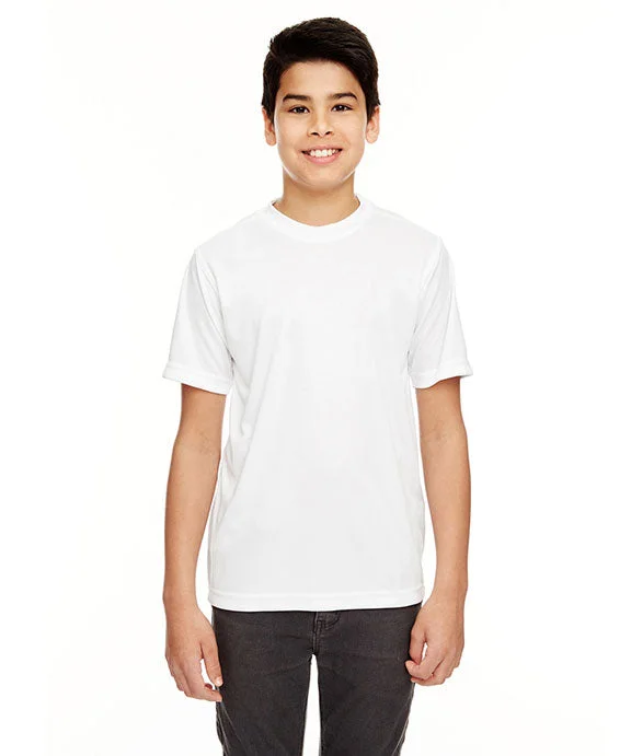 8620Y - UltraClub Youth Cool & Dry Basic Performance T-Shirt | White