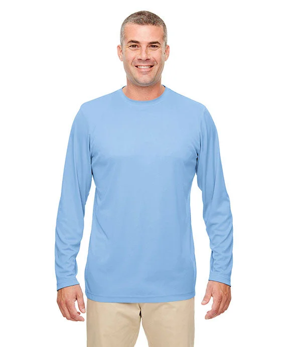 8622 - UltraClub Mens Cool & Dry Performance Long-Sleeve Top | Columbia Blue