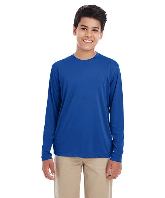 8622Y - UltraClub Youth Cool & Dry Performance Long-Sleeve Top | Royal