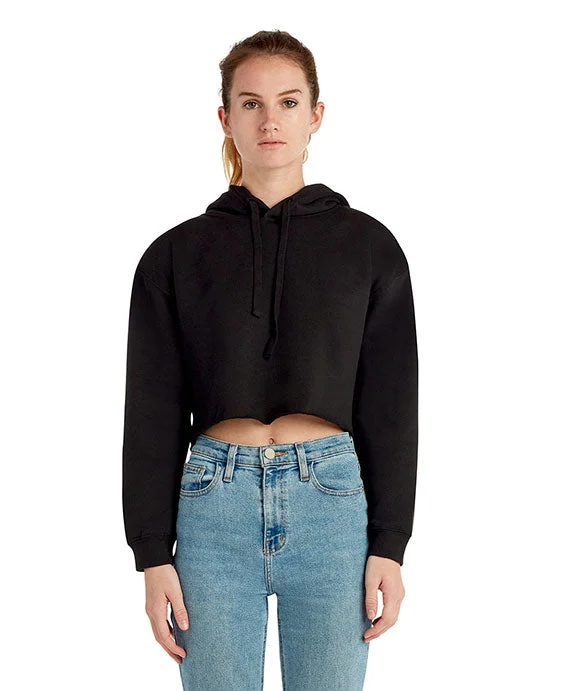 LS12000 - Lane Seven Ladies Cropped Fleece Hoodie | Black