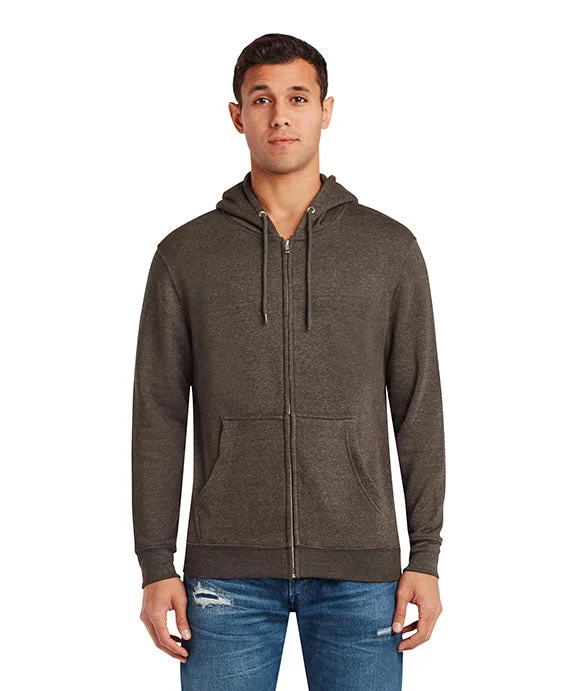 LS14003 - Lane Seven Unisex Premium Full-Zip Hooded Sweatshirt | Charcoal Heather