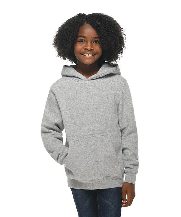 LS1401Y - Lane Seven Youth Premium Pullover Hooded Sweatshirt | Heather Grey