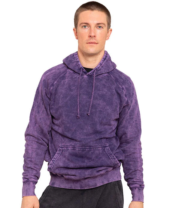 LST004 - Lane Seven Unisex Vintage Raglan Hooded Sweatshirt | Cloud Purple