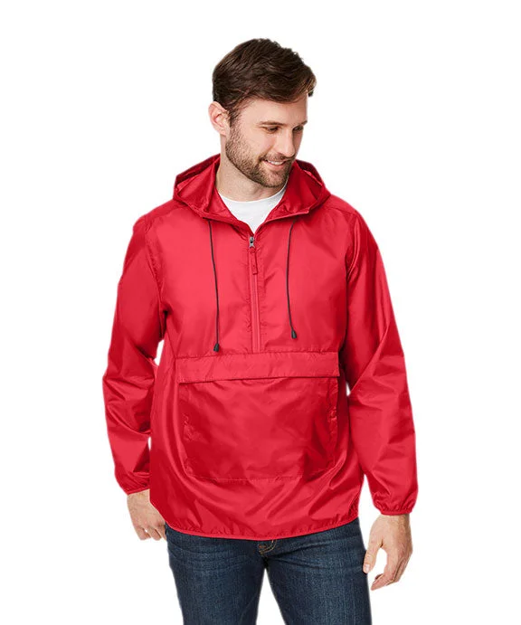 TT77 - Team 365 Adult Zone Protect Packable Anorak Jacket | Sport Red