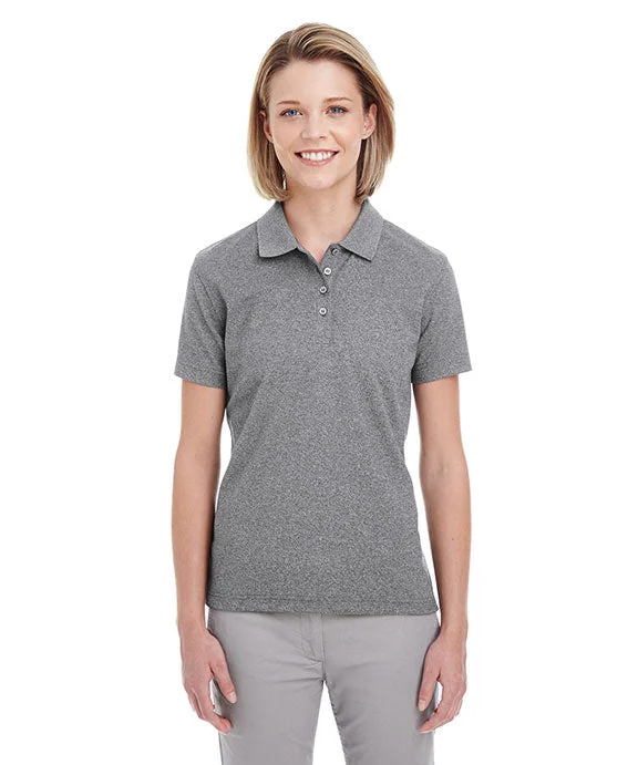 UC100W - UltraClub Ladies Heathered Piqué Polo Shirt | Charcoal Heather